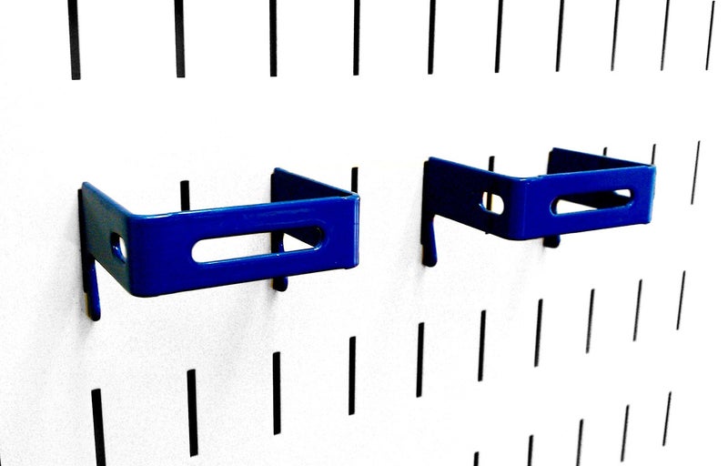 Wall Control 2in x 2in C-Bracket Slotted Metal Pegboard Hook Pegboard and Slotted Tool Board – Blue - Image 5
