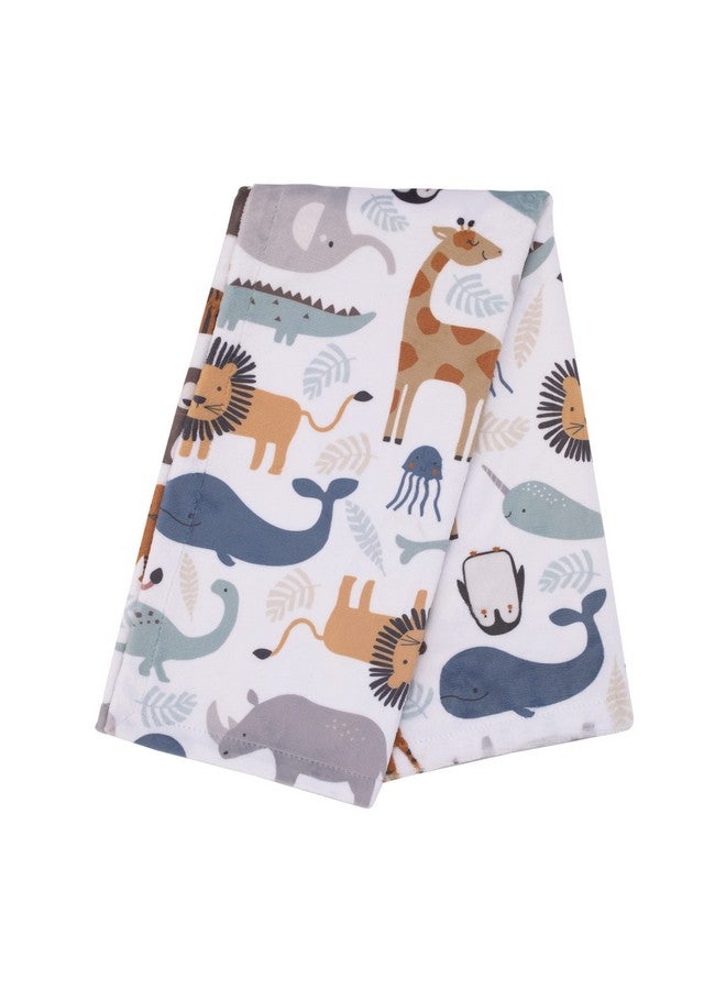 NoJo Zoo Animals Multi Character Super Soft Baby Blanket - Image 2