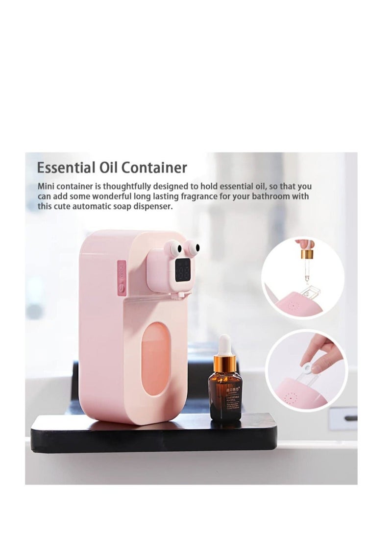 Y&D Automatic Foaming Soap Dispenser, Wall Mount Pink Frog Touchless USB Rechargeable Sensor Hand sanitizer Dispenser for Bathroom, Kitchen - Image 4