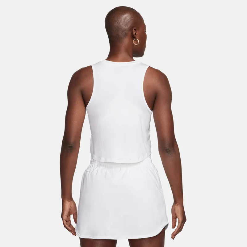 Nike White Women's One Classic Dri-FIT Cropped Tank Top for Women | Best Price UAE