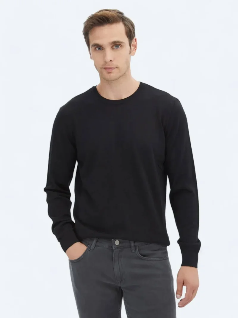 Kip Black Knitwear Sweatshirt