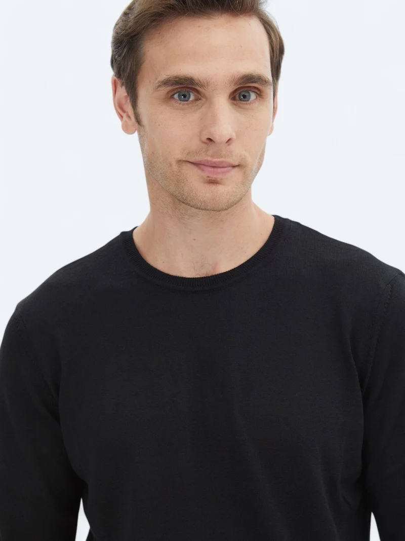 Kip Black Knitwear Sweatshirt