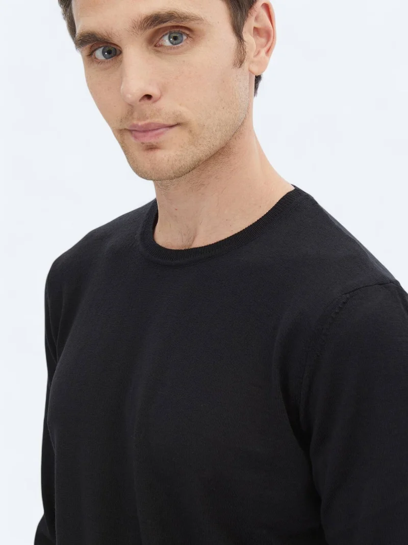 Kip Black Knitwear Sweatshirt