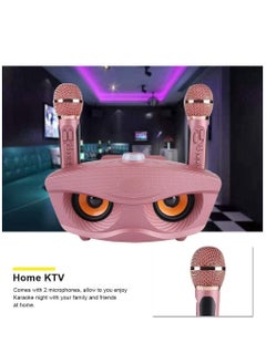 ELTRAZONE Portable Karaoke Machine, Wireless Bluetooth Speaker with 2 Microphones Home Karaoke Support AUX TF Card U Disk FM Radio for Family Home Party (Wireless Bluetooth Speaker, PINK)  - Image 2