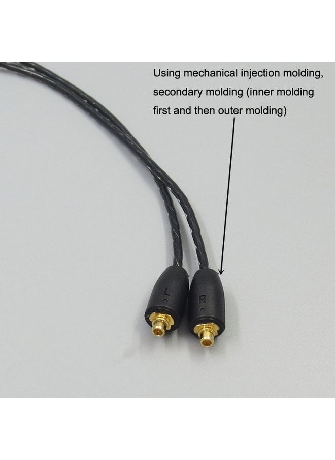 BURAQ - For Shure MMCX / SE215 / SE425 / SE535 / SE846 / UE900 / Waston Headset Cable(Black) - Image 1