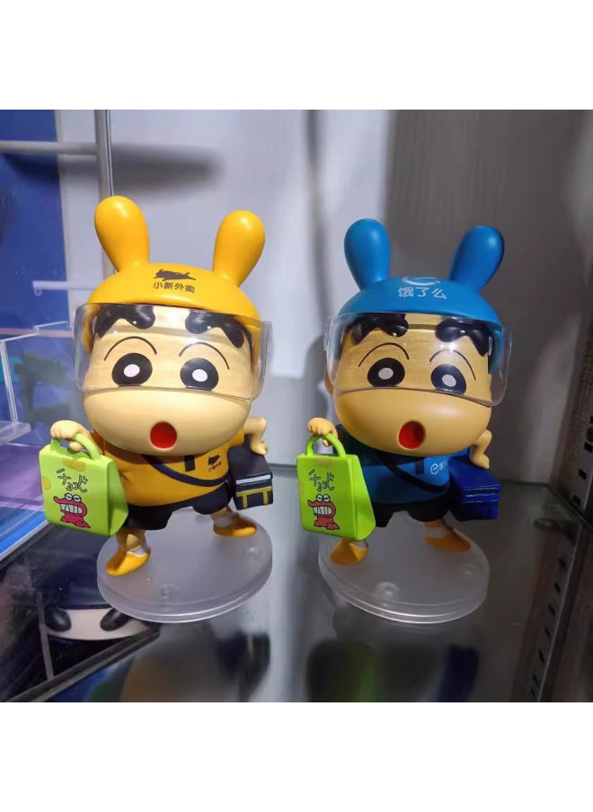 Xiao Xin Cos Take-out Brother Hungry Bees Xiao Xin Model Ornaments Boxed Doll Model Handmade-Color:Takeaway Xiaoxin