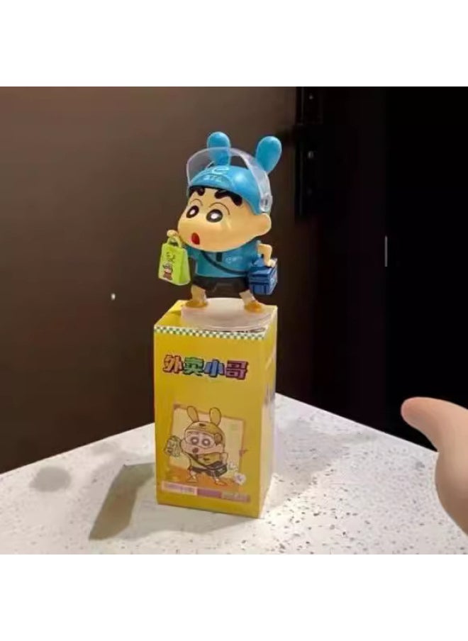 Xiao Xin Cos Take-out Brother Hungry Bees Xiao Xin Model Ornaments Boxed Doll Model Handmade-Color:Takeaway Xiaoxin