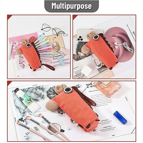 Mr. Pen- Standing Pencil Case, Animal Pencil Pouch, Red Donkey, Kids Pencil Case for Kids, Cute Pencil Pouch for Girls and Boys, Pen Case, Pen Pouch - Image 5