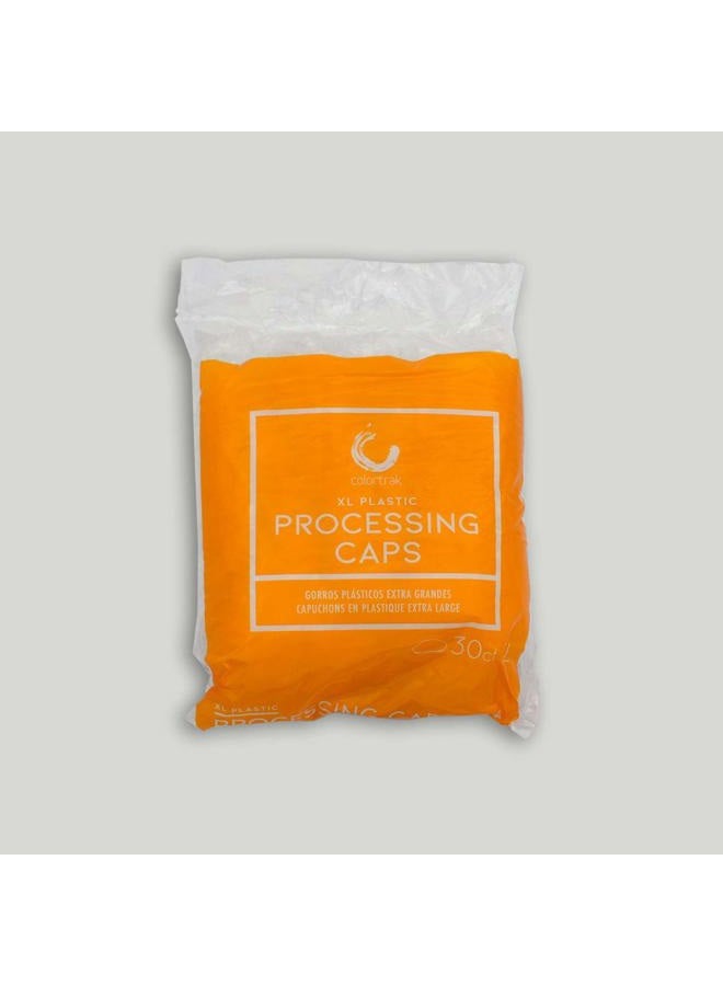 Colortrak Processing Caps, Disposable Dye and Chemical Treatment, Convenient Professional Pack Sizes, For Perms, Conditioners and Color, Bouffant Style Caps with Elastic Trim, Clear, 30 Caps Per Pack - Image 5