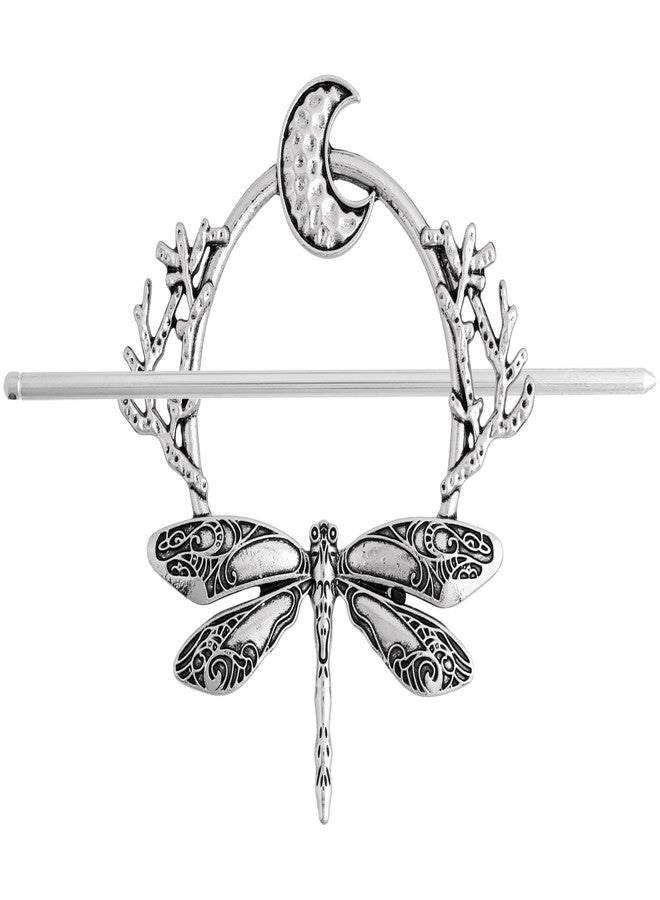 HAQUIL Dragonfly Moon Hairpin Vintage Barrettes for Women Viking Retro Hairpin Jewelry - Image 1