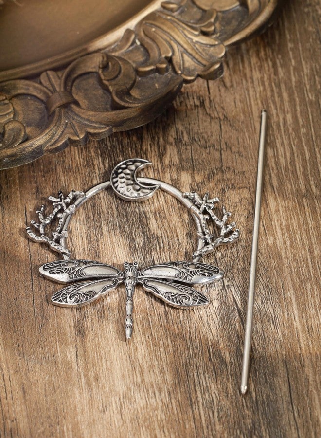 HAQUIL Dragonfly Moon Hairpin Vintage Barrettes for Women Viking Retro Hairpin Jewelry - Image 5