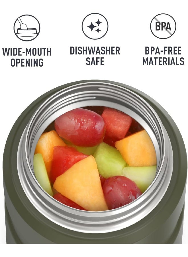 THERMOS STAINLESS STEEL VACUUM INSULATED ARMY GREEN JAR 710ML, SK3020AG, INSULATED FOOD JAR, LUNCH BOX, STORAGE CONTAINER, THERMAL FLASK FOR TRAVEL - Image 3
