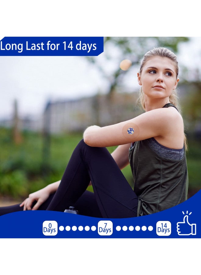 HONYOU Freestyle Sensor Stickers Sets & Libre 2 Sensor Covers Waterproof Adhesive Patches CGM Tape Clear Bandage with Sticker, Hypoallergenic Latex-Free 14 Days Long Stay,Total 40Pack - Image 5