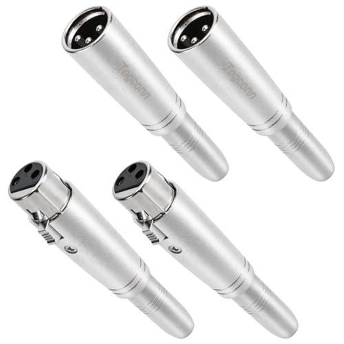 Togconn 1/4" TRS to XLR Adapter Pack - 2x 1/4" Female to XLR Male/Female Adapters - Image 1