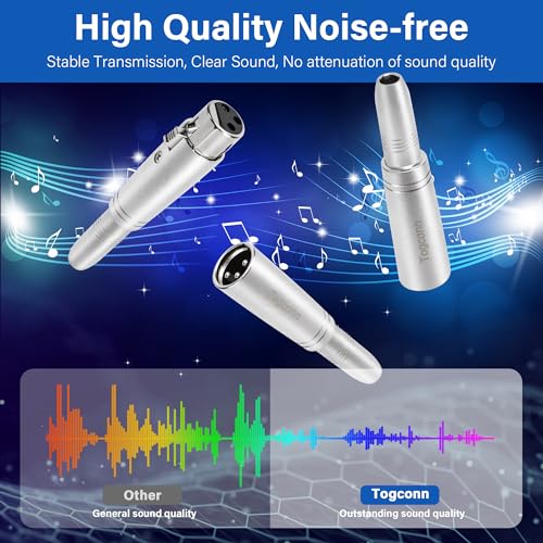 Togconn 1/4" TRS to XLR Adapter Pack - 2x 1/4" Female to XLR Male/Female Adapters - Image 4
