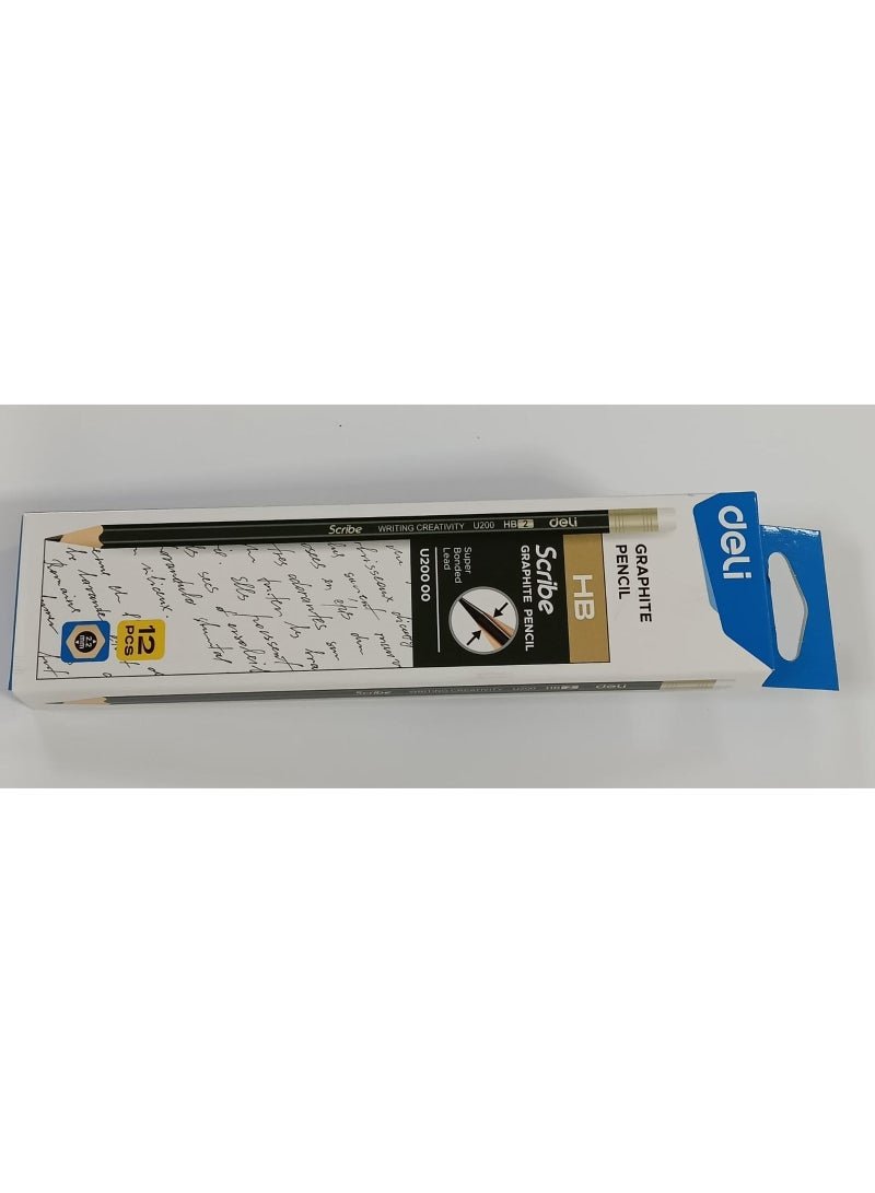 ديلي قلم رصاص جرافيت ديلي U20000 HB، 2.2 مم، عبوة من 12 قلمًا - Image 1