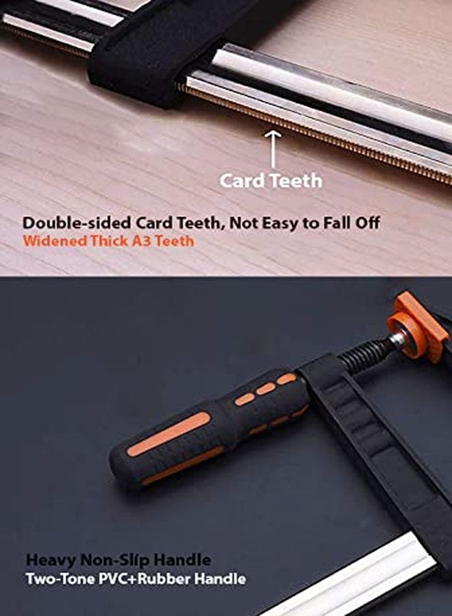 Harden 50mm X 250mm Heavy Duty Wood Working F Clamp - Non-Slip PVC + Rubber Handle, Double-Sided Card Teeth, Strong Clamping - 600302 (Set of 2 Pcs) - Image 4