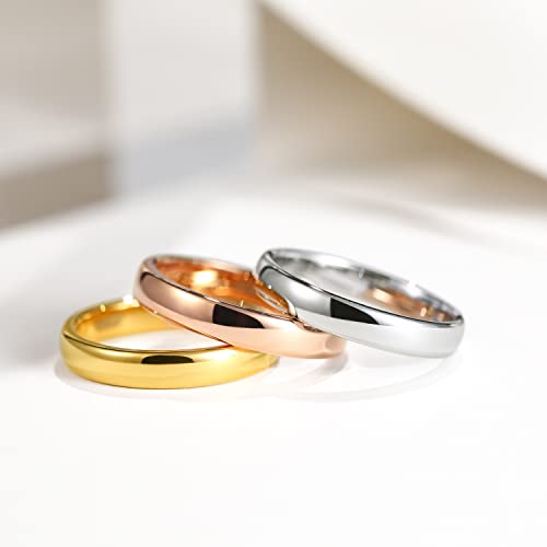 Greenpod 6mm Silver Tungsten Carbide Ring for Men Women Wedding Band High Polished Shiny Domed Comfort Fit Size 7.5 - Image 3