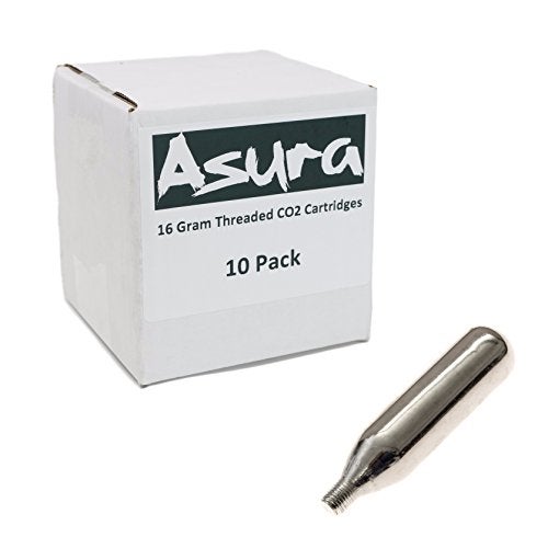 Asura 16 Gram CO2 Threaded Cartridges 10 Count - Image 1