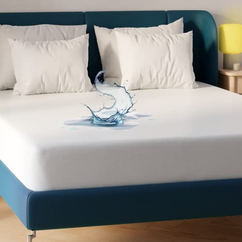 Niagara Sleep Solution Niagara Waterproof Mattress Protector King 78x80 Cover Deep Pocket Breathable Noiseless 820Inches Bed Smooth Jersey Mattress Pad Cover Fully Ultra Thin Polyester