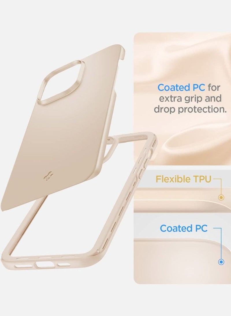 Spigen Thin Fit iPhone 14 Plus Case Cover - Sand Beige  - Image 3