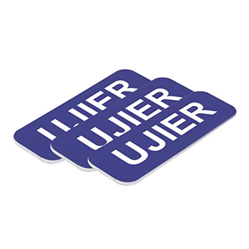 All Quality Badges Ujier 1 x 3 Name Tag, Blue (3 Pack) - Image 3