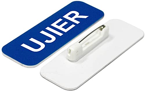 All Quality Badges Ujier 1 x 3 Name Tag, Blue (3 Pack) - Image 2