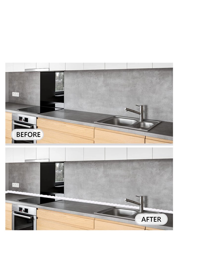 SYOSI - Flexible Molding Trim Wall Trim Self Adhesive 5M Peel and Stick Molding Edge Trim Wallpaper Border Caulk and Trim Molding for Cabinet Edge Wall Edge Door Tile Mirror Frame Home Decor - Image 1