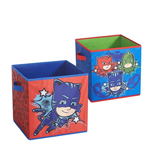 Idea Nuova PJ Masks 2 Pack Collapsible Storage 11.5" Cubes with LED Lights - Image 1