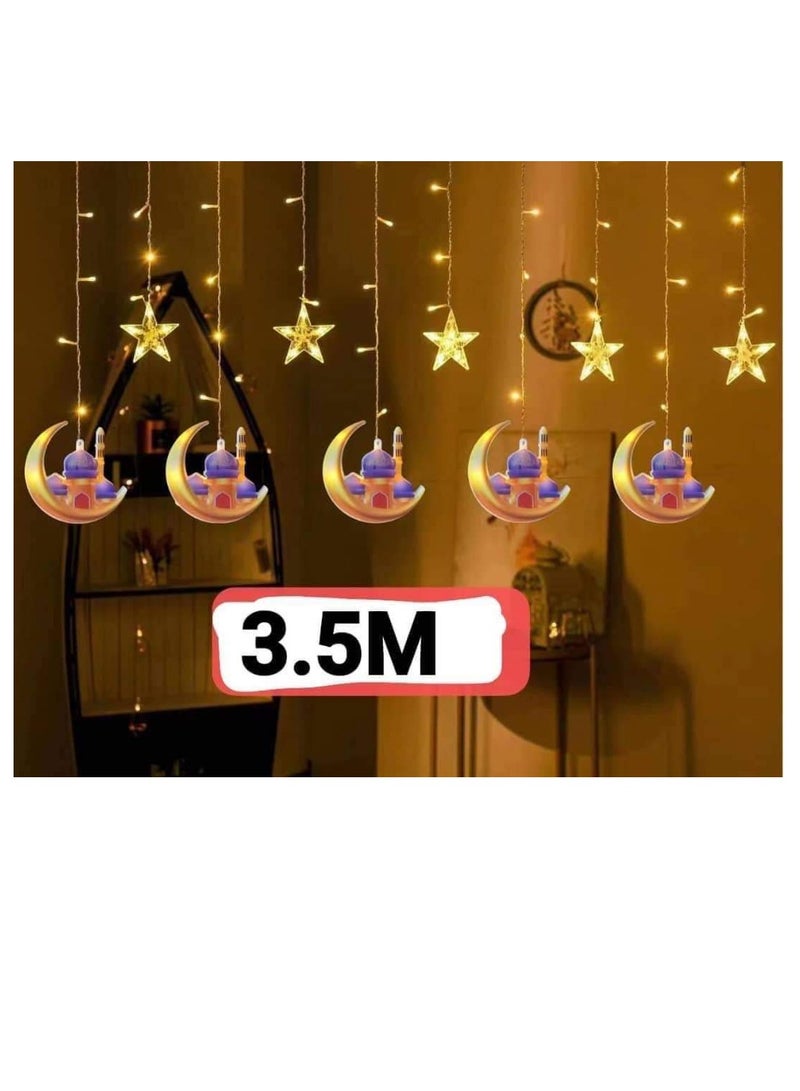 Lantern With LED Light String LED String Light For Ramadan And Eid Decoration Warm Yellow - Image 2