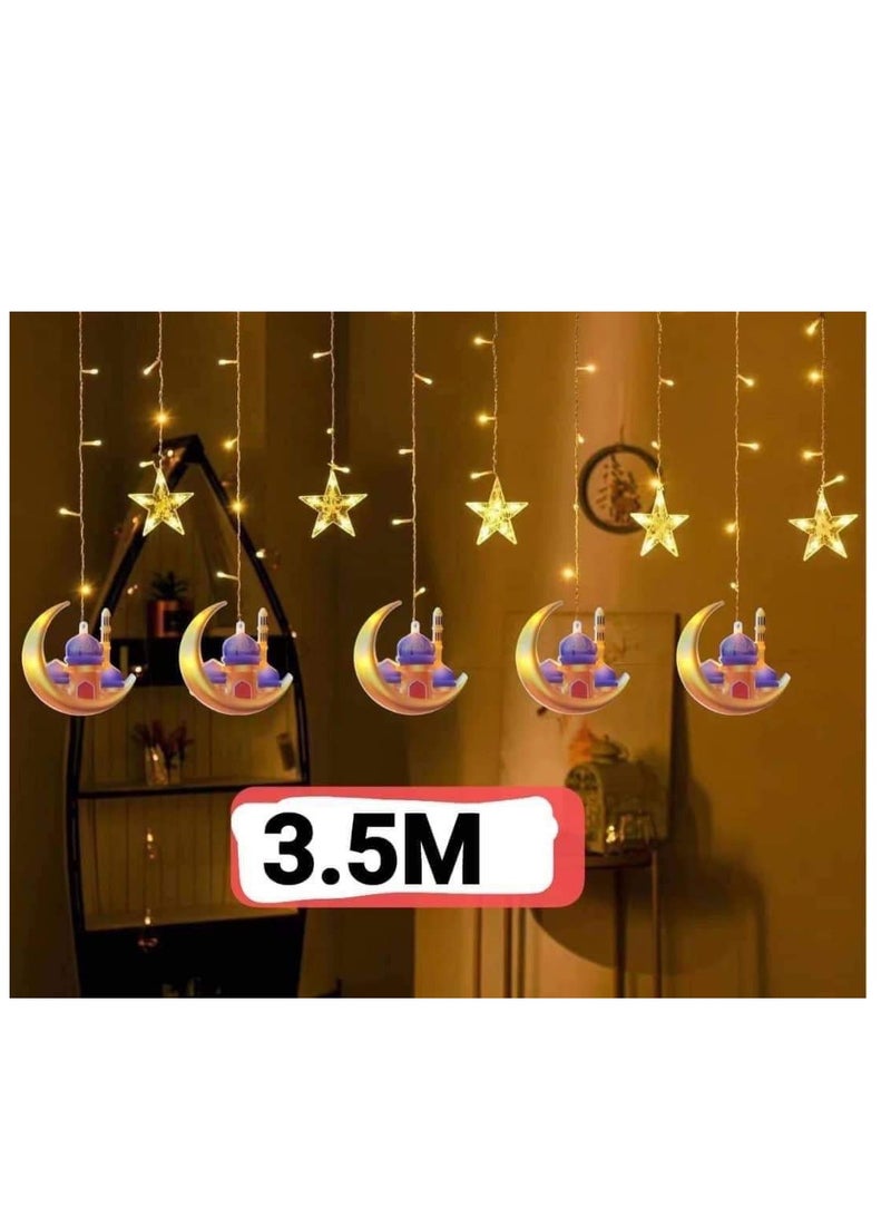 Lantern With LED Light String LED String Light For Ramadan And Eid Decoration Warm Yellow - Image 4