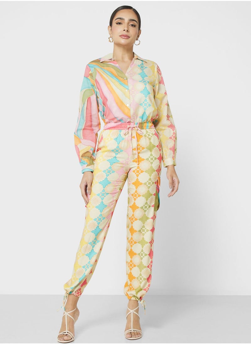 Never fully Dressed - Printed High Waist Pants - Image 1