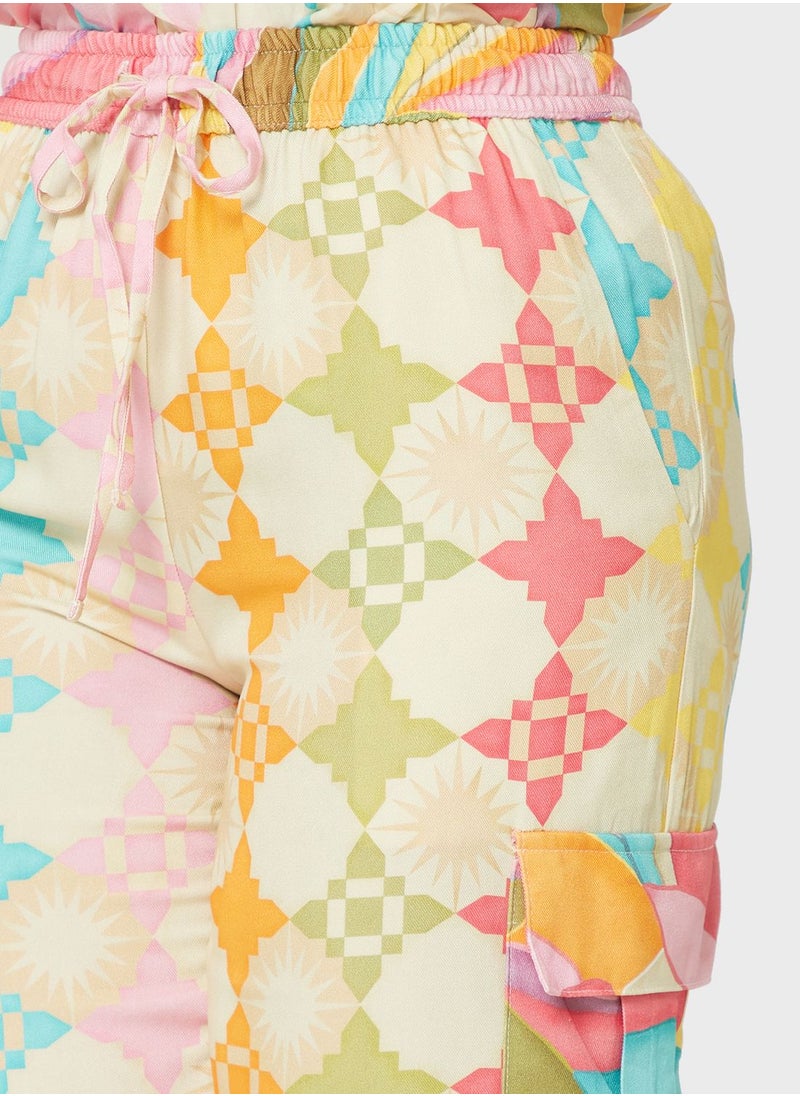 Never fully Dressed - Printed High Waist Pants - Image 1