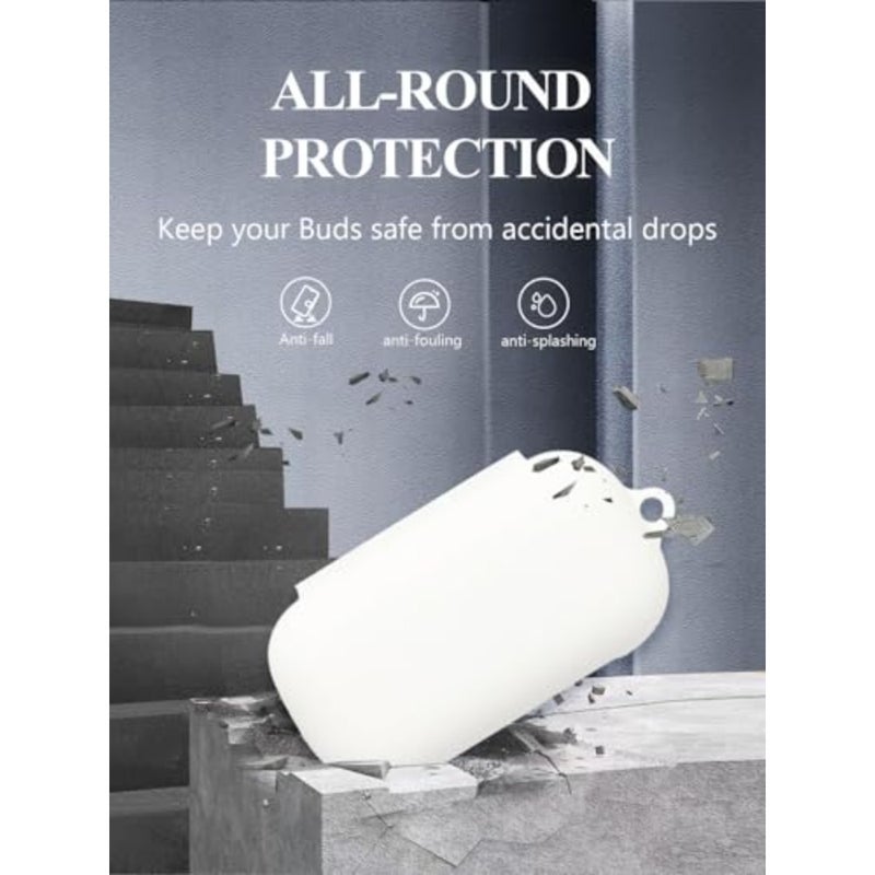 Case for Soundcore AeroFit 2 Pro Earbuds 2026 NEW, WUNIAK Soft Silicone Protective Portable Scratch Shock Resistant Shell with Cleaner Kit and Carabiner and Lanyard for Soundcore AeroFit2Pro - Image 5