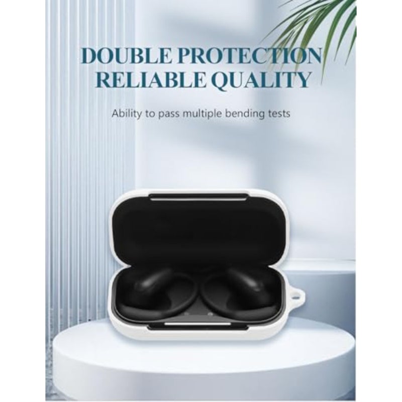 Case for Soundcore AeroFit 2 Pro Earbuds 2026 NEW, WUNIAK Soft Silicone Protective Portable Scratch Shock Resistant Shell with Cleaner Kit and Carabiner and Lanyard for Soundcore AeroFit2Pro - Image 2