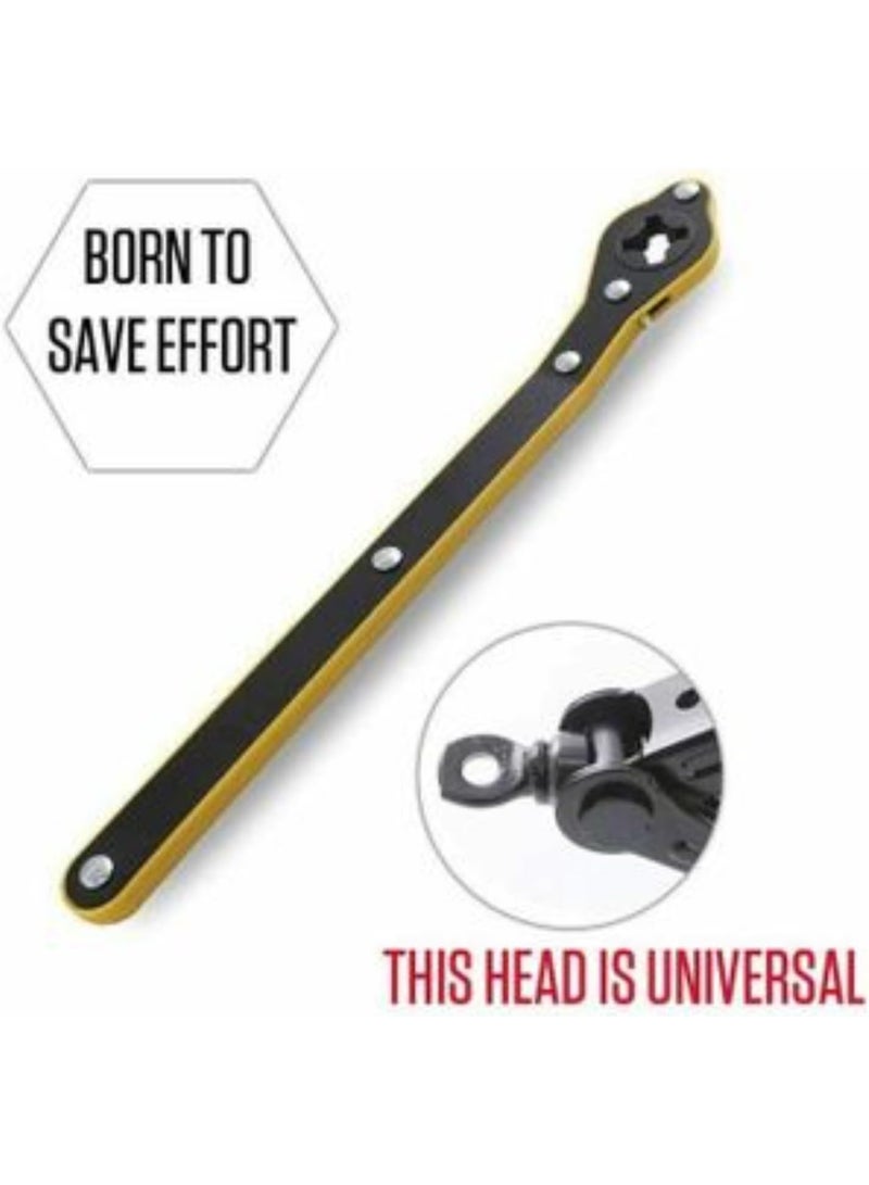 Universal 360° Adjustable Ratchet Wrench for Car Jacks - Labor-Saving Lifter & Wheel Wrench - High-Torque Professional Equipment for Easy Tire Changes - Durable Steel Construction - Image 2