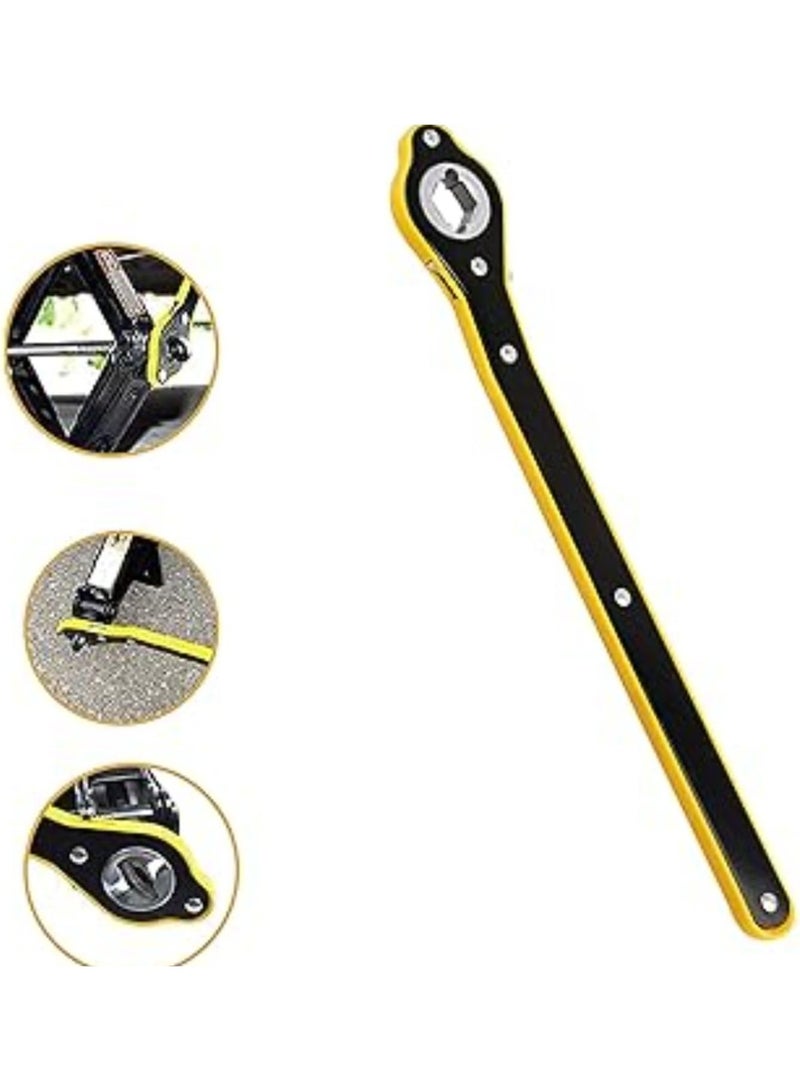 Universal 360° Adjustable Ratchet Wrench for Car Jacks - Labor-Saving Lifter & Wheel Wrench - High-Torque Professional Equipment for Easy Tire Changes - Durable Steel Construction - Image 5