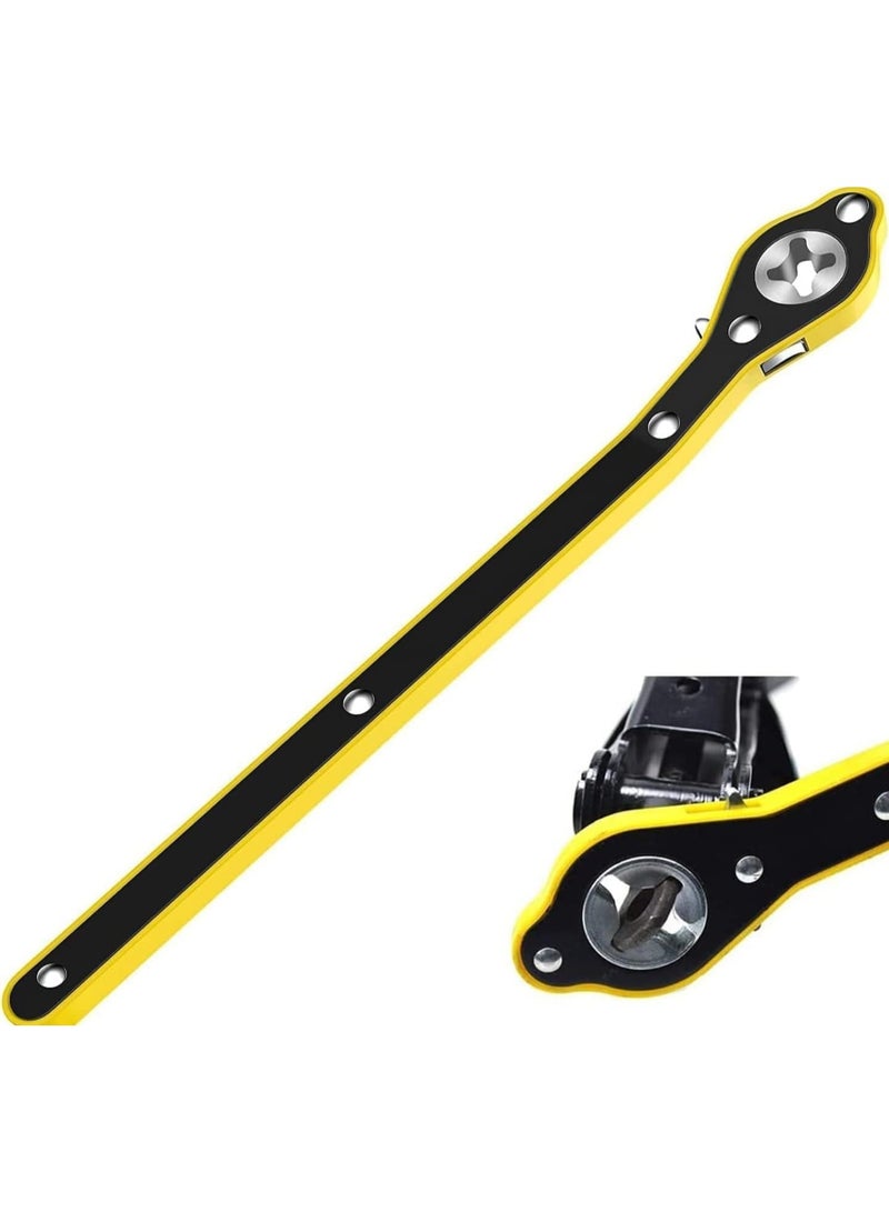 Universal 360° Adjustable Ratchet Wrench for Car Jacks - Labor-Saving Lifter & Wheel Wrench - High-Torque Professional Equipment for Easy Tire Changes - Durable Steel Construction - Image 1