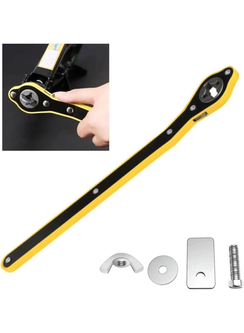 Universal 360° Adjustable Ratchet Wrench for Car Jacks - Labor-Saving Lifter & Wheel Wrench - High-Torque Professional Equipment for Easy Tire Changes - Durable Steel Construction - Image 4