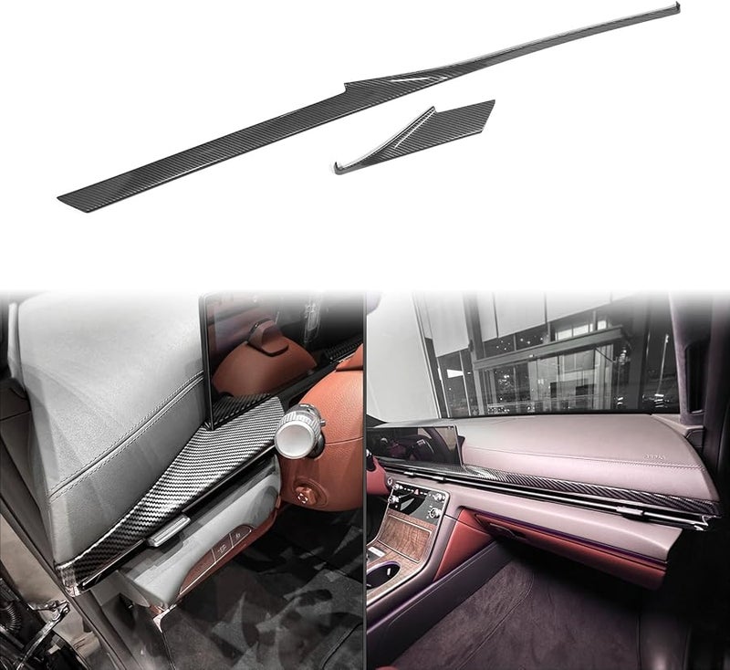 Genesis GV80 2025 غطاء لوحة القيادة من ألياف الكربون لوحة تزيين وحدة التحكم المركزية - Image 1