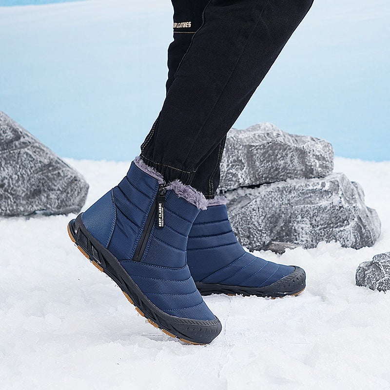 High-Top Snow Boots New Outdoor Sports Leisure Hiking Boots Non-Slip Fleece-Lined Warm Waterproof Cotton Shoes - Image 4