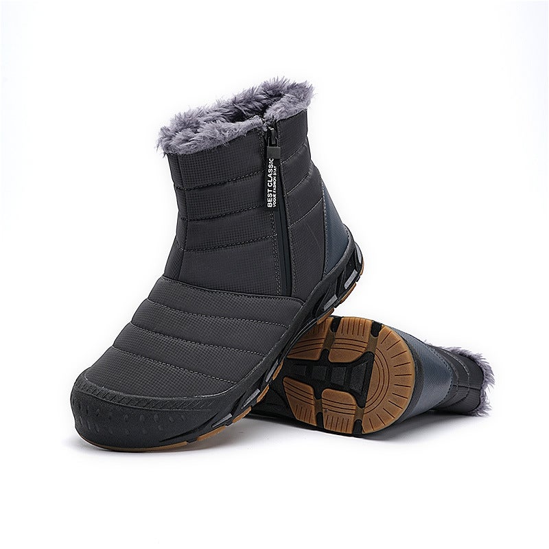 High-Top Snow Boots New Outdoor Sports Leisure Hiking Boots Non-Slip Fleece-Lined Warm Waterproof Cotton Shoes - Image 1