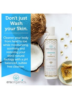 Era Organics Manuka Honey Face Wash For Women And Men Moisturizing Face Wash For Dry Skin With Organic Aloe Vera Soothing Gentle Face Cleanser Made In Usa Sulfate Free Facial Cleanser For Dry Skin 4 Oz  - Image 3