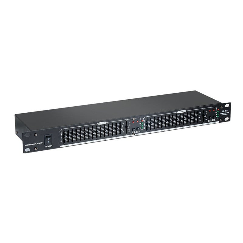 15-Band Equalizer 1U Black - Dual Channels Stereo Graphic Equalizer With ±12db Adjustable Range Low-Cut Bypass Switch XLR & 1/4" TRS Inputs Outputs for Professional Audio Tuning - Image 1