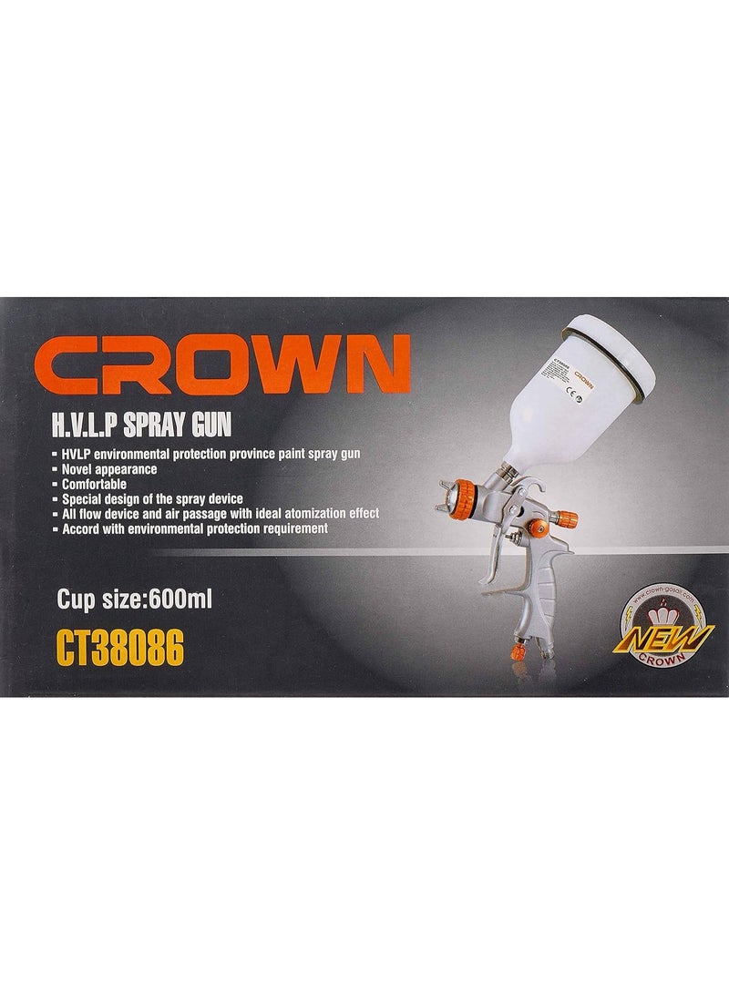 Crown CT38086 Spray Gun, 1/4 Inch - 600 ml - Image 4