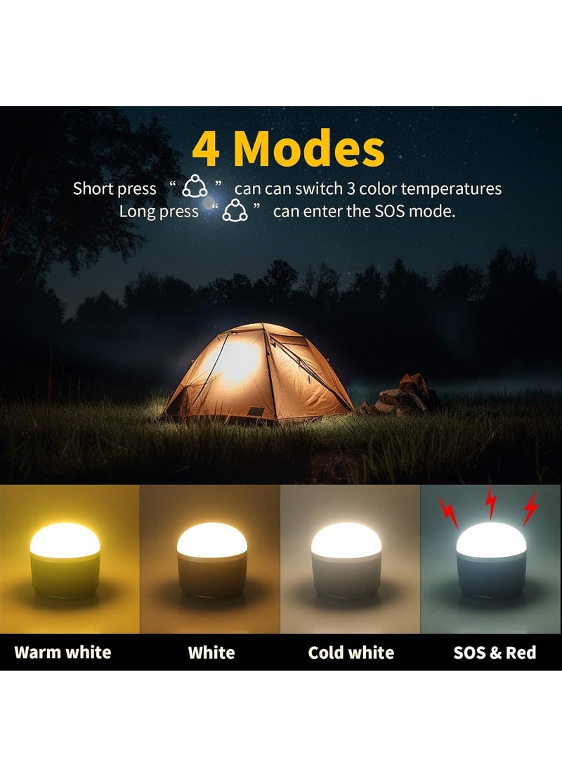 LED Camping Lantern Rechargeable 1000LM, 4 Modes, Portable Tent Light Built-in 4000mAh Battery, Waterproof Emergency Light for Hurricane, Outdoors, Hiking, Outage - Image 2