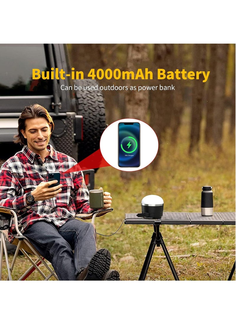 LED Camping Lantern Rechargeable 1000LM, 4 Modes, Portable Tent Light Built-in 4000mAh Battery, Waterproof Emergency Light for Hurricane, Outdoors, Hiking, Outage - Image 5