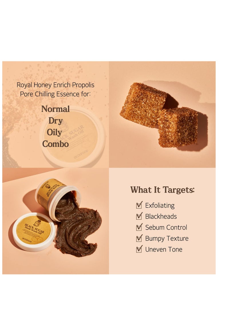 SKIN FOOD Black Sugar Mask Wash Off 4.05 fl. oz.(120g) - Black Sugar Scrub - Sugar Face Scrub to Hydrate and Nourish the Skin - Exfoliating Sugar Scrub - Facial Mask Wash Off Sugar Scrub - Image 2