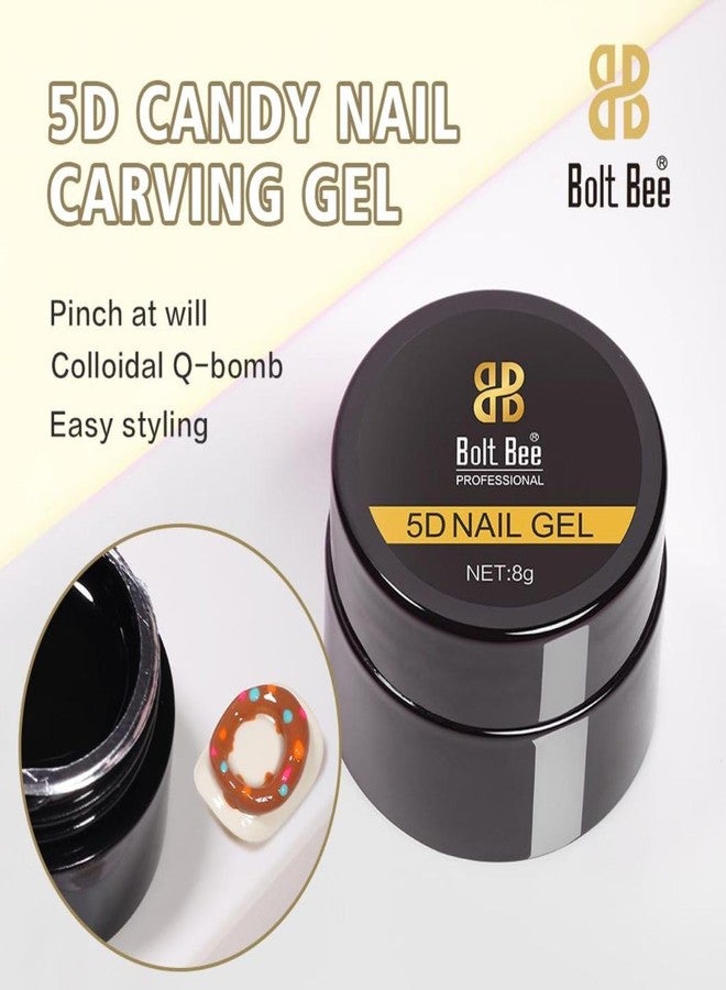 Brille Bee Solid Builder Gel, Clear Non-Stick Nail Art Gel for 3D Carving, Molding, Patterns, DIY Manicure Decoration. - Image 3