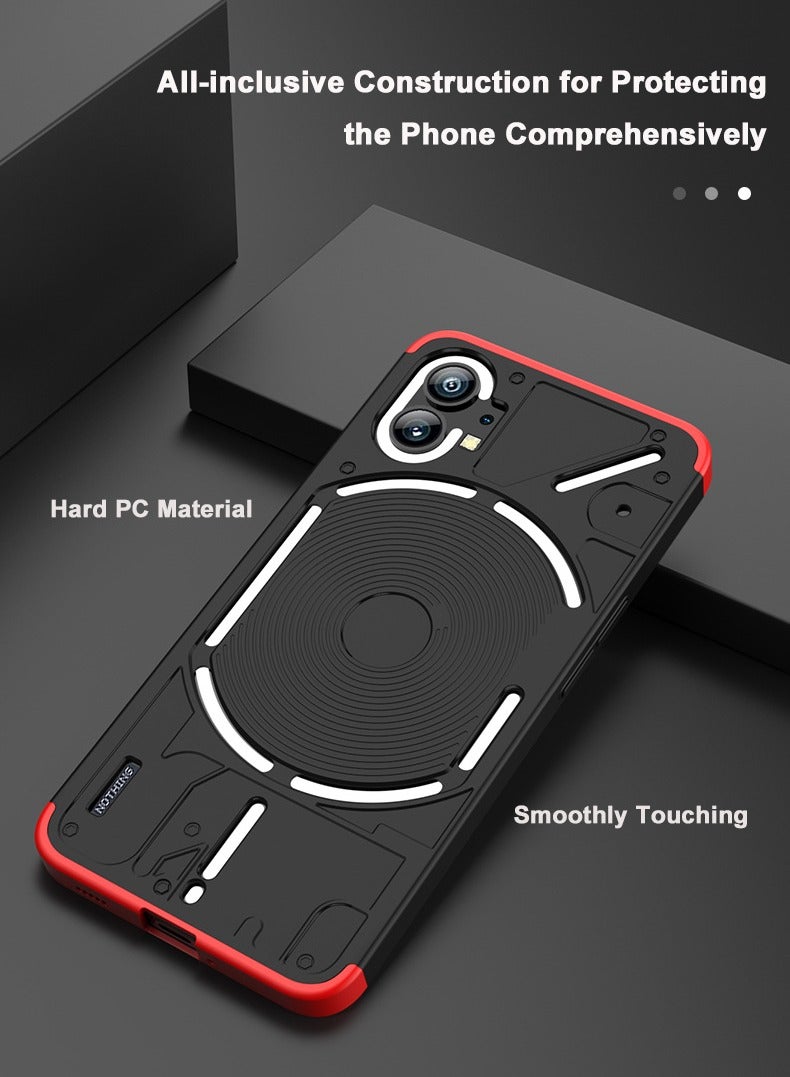 general جراب هاتف Nothing Phone 1 من مادة البولي كربونات الصلبة غير اللامعة غطاء رفيع للغاية واقٍ 360 درجة كامل الجسم مقاوم للصدمات لهاتف Nothing Phone (1) - Image 2